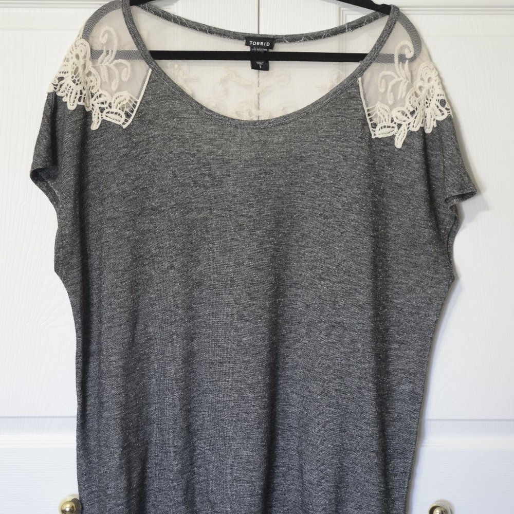 TORRID Lace Capped Blouse